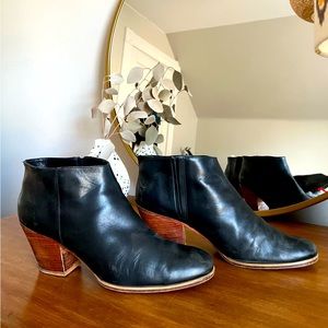 Rachel Comey Mars Black Leather Ankle Bootie, Size 11